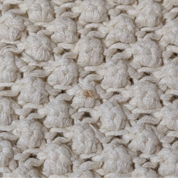 Handknit Aran Fisherman Sweater XXL Cream Cable Knit Crewneck Pullover - Picture 8 of 10